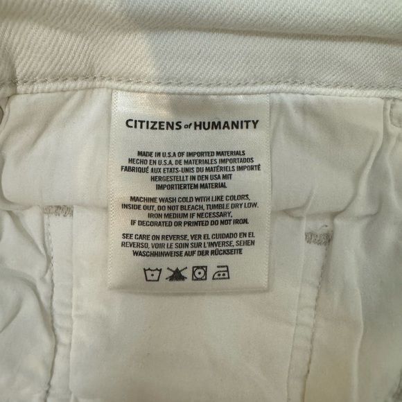 Citizens of Humanity Emerson Slim Boyfriend White Straight Leg Jeans Size 32 - Picture 9 of 9